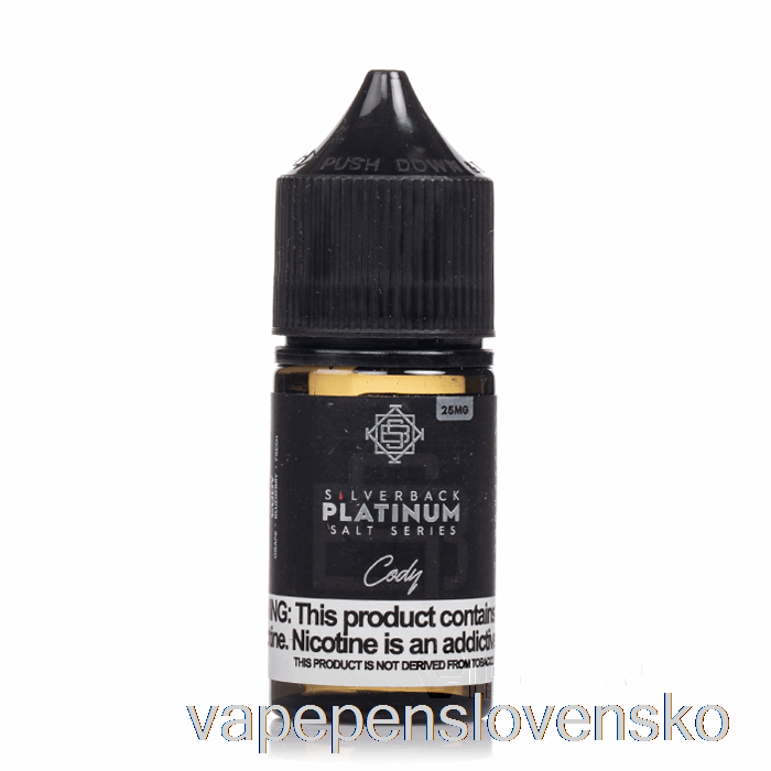 Cody - Silverback Platinová Séria Soli - 30ml 25mg Vape Pero